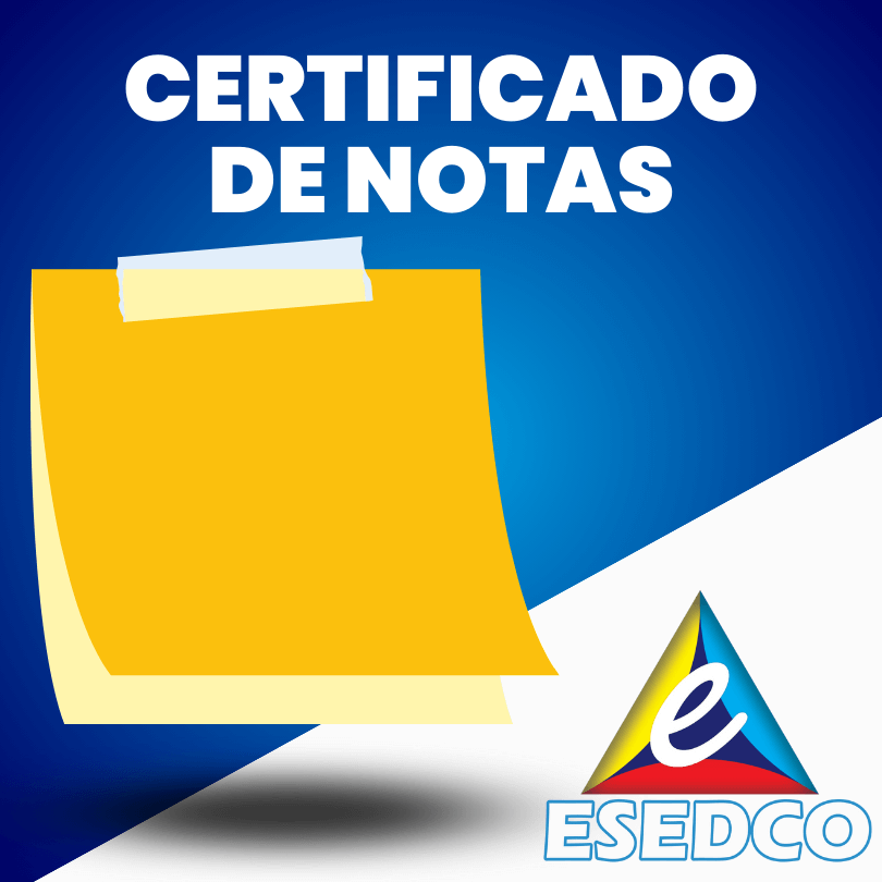 Certificado de notas de ESEDCO